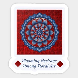 Blooming Heritage: Hmong Floral Art Sticker
